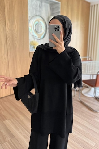 Kahijab Liora Premium Rayon Takım - Siyah Siyah