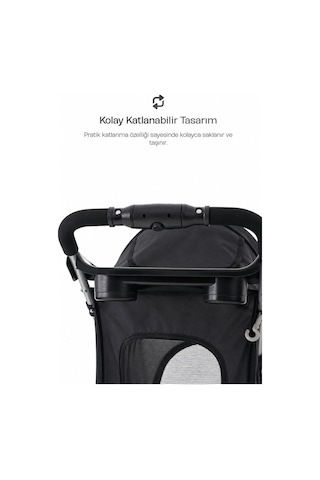 Justie Pet Sidney Kedi & Köpek Arabası 80 x 46 x 99 CM