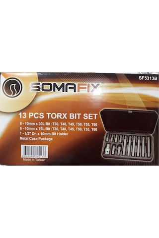 Somafıx 1/2"lokma Torx Bıt Set 6 Köşe13 Parça