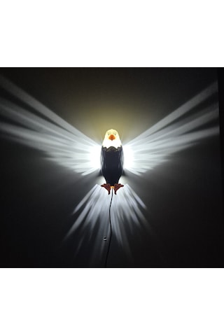 Work3d Adaptörlü Renkli Kartal Aplik Beyaz