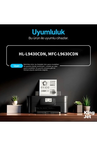 Kingjet Brother Uyumlu Tn-871 Yüksek Kapasiteli 4 Renk Takım Uyumlu Toner Mfc-l9630cdn