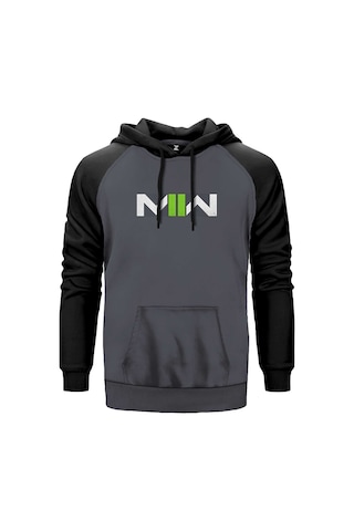 Call Of Modern Warfare Iı Logo Gri Renk Reglan Kol Sweatshirt Gri