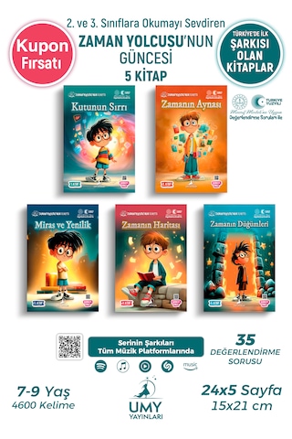 Umy Yayınları Zaman Yolcusu'nun Güncesi Seti 5 Kitap - Okul Çağındaki Çocuklar İçin Tarih Ve Zaman Yolculuğu Kitabı