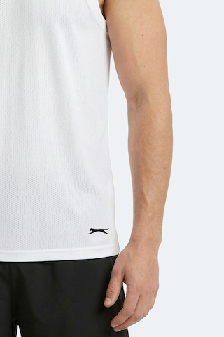 Slazenger Korba Erkek Kolsuz Beyaz Tişört Beyaz