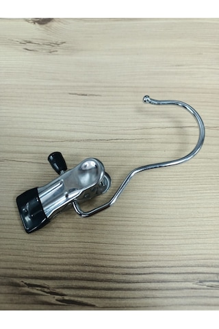 Uzmangrupraf Uzman Grup Raf Metal Tek Mandallı Askı-Eşarp Askısı-20'Li Paket Siyah