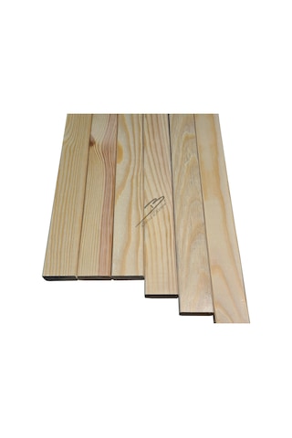 Çam Masif Silinmiş Kuru Tahta Hobi Çıta Oval Kenar