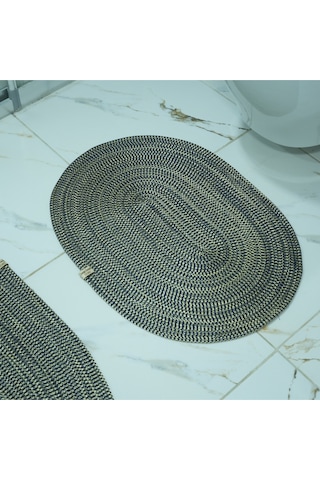 Zengin Supla 2'li Banyo Paspas Set Sarı - Lacivert