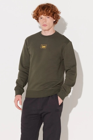 Lee Sıfır Yaka Regular Fit Haki Erkek Sweatshirt L212299801 001