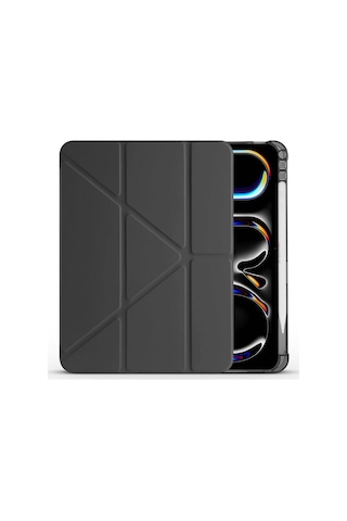 Ennar Samsung Galaxy Tab S10 Fe 10.9 İnç Uyumlu Sm-x520 Üçgen Standlı Kalem Bölmeli Uyku Modlu Tablet Kılıfı+tablet Kalemi Tablet Kılıfı