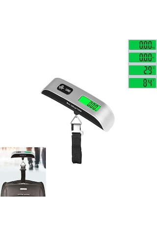 Zhibo Dijital El Bagaj Bavul Tartısı Seyahat Çantası Valiz Vb. Kantarı Fonksiyonlu Terazi Max 50 Kg