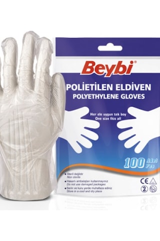 Beybi Pet Polietilen Eldiven 12 x 100'lü Beybi Pet Polietilen Eldiven 12 x 100'lü