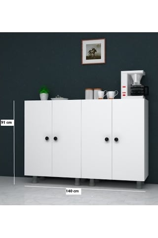Çok Amaçlı Dolap Kiler / Banyo/ Mutfak Dolabı 140 Cm Suntalam