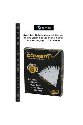 Özel Seri Hobi Malzemesi Hassas Kesim Çizim Gereci Yedek Küçük Falçata Bıçağı - 10'lu Paket