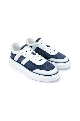 Fabi Erkek Hakiki Deri Lacivert/beyaz Sneakers & Spor Ayakkabı 510 Fu0828b Erk Ayk Y24 Denım/bıanco Çok Renkli