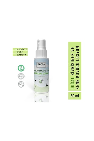 INCIA Pudra Kokulu Sivrisinek ve Kene Kovucu Losyon 50 ml INCIA Pudra Kokulu Sivrisinek ve Kene Kovucu Losyon 50 ml