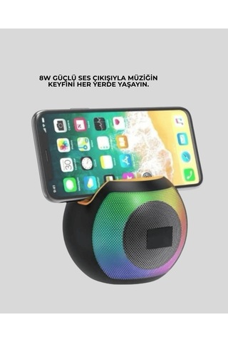 P62 Bluetooth Hoparlör, Taşınabilir, Rgb Işıklı, 360 Surround Ses