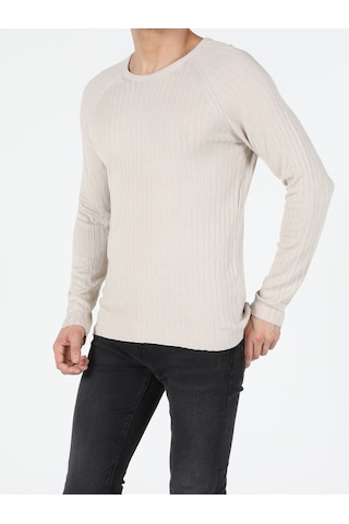Colin's Slim Fit Bisiklet Yaka Erkek Bej Kazak CL1047125_Q1.V1_BEI