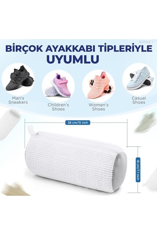 Didadodo Ayakkabı Yıkama Çantası, Yeniden Kullanılabilir Leke Temizleme Beyaz Beyaz