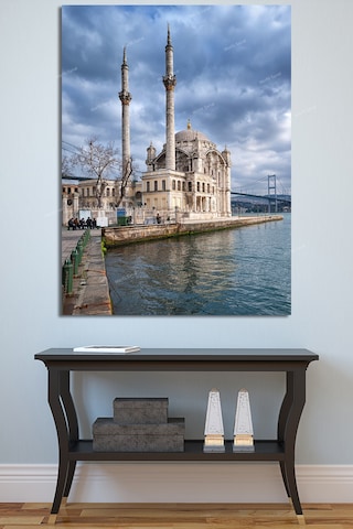 Ortaköy Camii İstanbul Şehir Manzara Kanvas Tablo 50 x 70