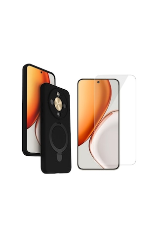 Nihcase Honor X9d Kılıf Samara Yüzüklü Kılıf Ve Nano Ekran Koruyucu