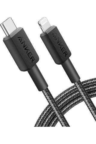 Anker 322 Lightning Hizli Sarj Kablosu 90 Cm Siyah A81b5 Apple Lightning