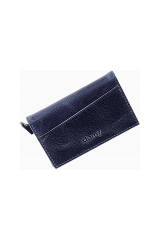 Damy Hakiki Deri Unisex Mekanizmalı Kartlık 611Cr - Lacivert Lacivert