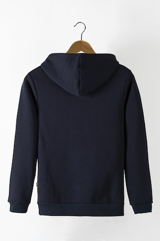 Terapi Men Erkek Lacivert Kapüşonlu Kanguru Cepli Basic Sweatshirt Lacivert