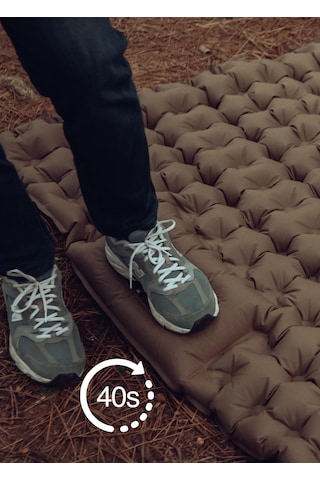 Urban Badger Othila Tek Kişilik Otomatik Şişme Yatak Kahverengi