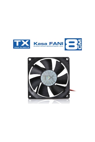 Tx 8Cm Siyah Sessiz Kasa Fanı Molex Txccf08Bk