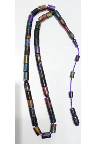 Sistem Püskül Kesme Multicolor Sentetik Opal Tesbih Çok Renkli