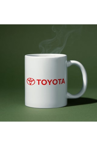 Applucky Toyota Logo Tarihçesi Baskı Kupa Bardak Beyaz