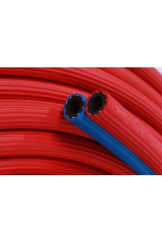 İkiz Kaynak Oksijen Asetilen Hortumu Pvc İç Çap 10 Mm - 10 Metre
