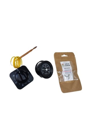 Termostat Vetermometre İle Musluk Bezi Çay Kazanı İçin Üçlü Set