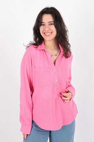 Fashıon Frıends Kadın Gömlek 24y0355k1 001