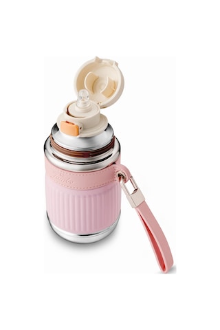Jumbo Magic Pipetli Pembe Termos 450 Ml