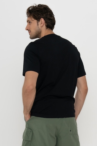 Jack & Jones Erkek Logo Baskılı Kısa Kollu Tişört - Luke Black Siyah