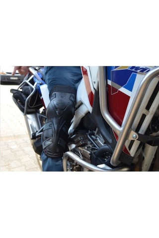 Motosiklet Lüx Dizlik Mafsallı Koruma Rahat Kullanım Motorcu Diz Koruyucu Siyah