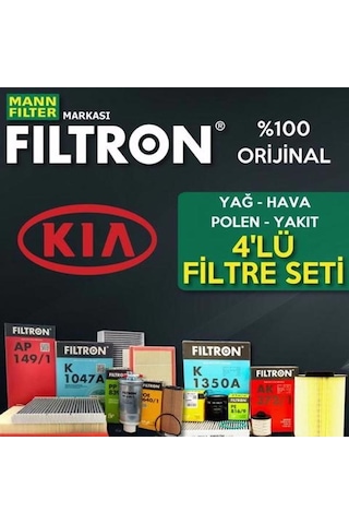 Kia Rio 1.4 Crdı Mann Filtron Filtre Bakım Seti 2011-2017 (495302795)