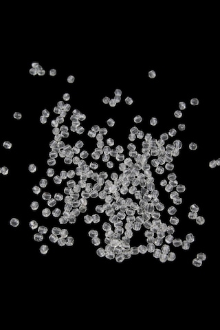Şeffaf 4 Mm Basık Oval Akrilik Boncuk Aksesuar Takı Malzemesi 25 Gr
