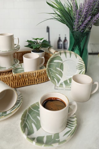 Keramika Forest Nordic Kahve Takımı 12 Parça 6 Kişilik 23052-54
