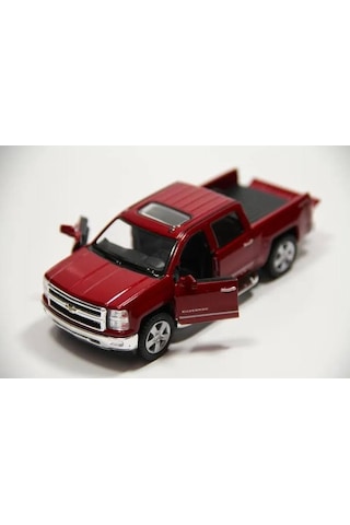 Kinsmart Chevy Silverado 2014 Ltz Mürettebat Kabini 4x4 1/46 Ölçekli Döküm Metal Model