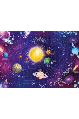 Star Puzzle 200 Parçalık Çocuk Puzzle/yapboz - Güneş Sistemi 1 Adet