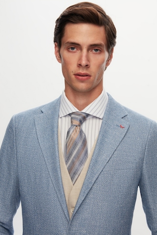 D's Damat Ds Damat Slim Fit Mavi Armürlü Mono Yaka Keten Takim Elbise Kombinli 0hfy5kmbn005m 701