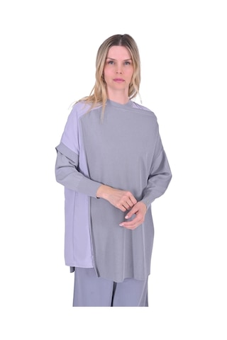 İnvee Körüklü Triko Tunik Gri 6250