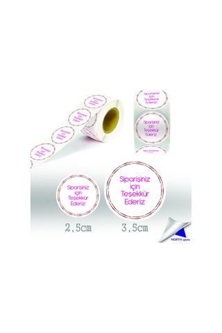 Sipariş Paketi Etiketi Sticker 2,5cm 40 Adet Baskes Model 4