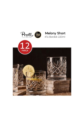 Su Bardak 220 Cc Kristalize Kendinden Desenli Melony Seri