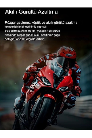 A30-2x Waterprof 2x Eşleşmeli Motosiklet İnterkom Bluetooth Kask