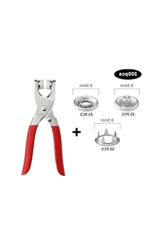 Metal Çıt Çıt Montaj Seti - 9,5 Mm El Pensesi 001
