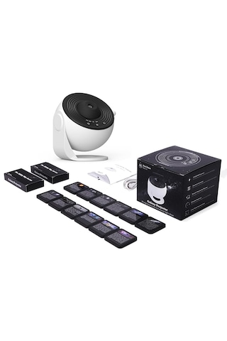 Powermaster- Hd 12 Diskli Galaksi Yıldız Projektörlü Gece Lambası -mini Usb Küre -led Astronot Projeksiyon Lambası- Oda Ambiyans Aydınlatma-k- Kişiye Özel- Dinlendirici