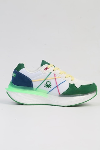 United Colors Of Benetton Benetton İthal Beyaz Yeşil Kadın Spor Ayakkabı Bnı-10044 001